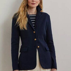 Lauren Ralph Lauren Cotton Sweater Blazer Navy S